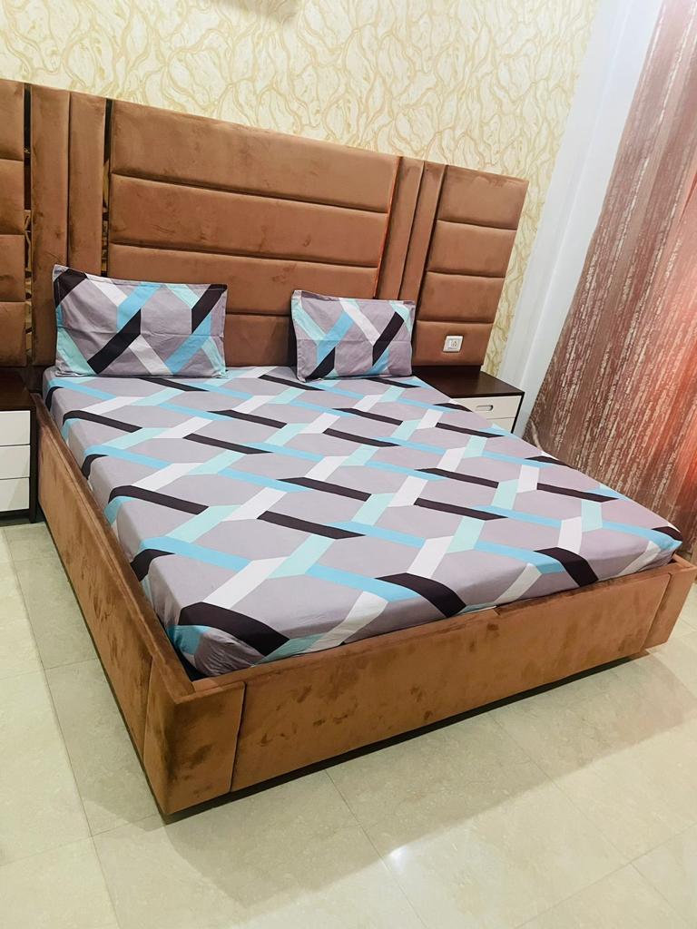 Chain Pattern Premium Bedsheet With Fitting 